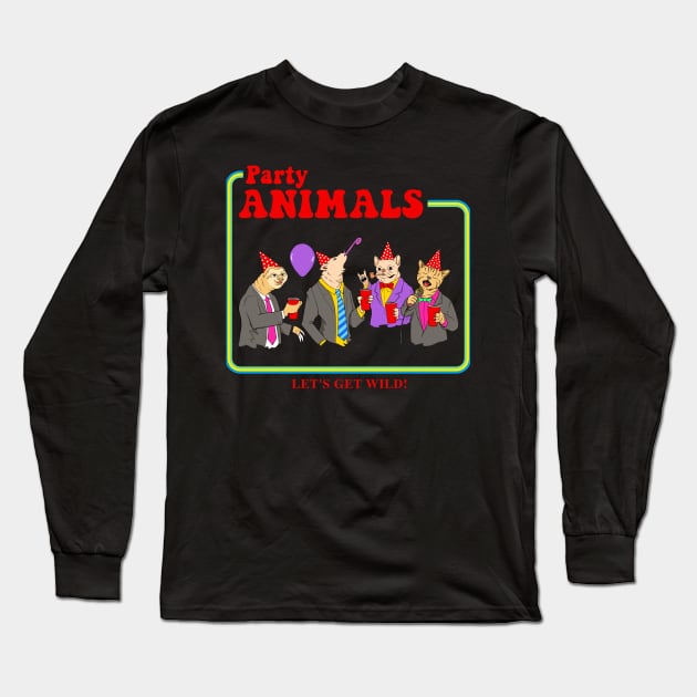 PARTY ANIMALS Long Sleeve T-Shirt by ALFBOCREATIVE